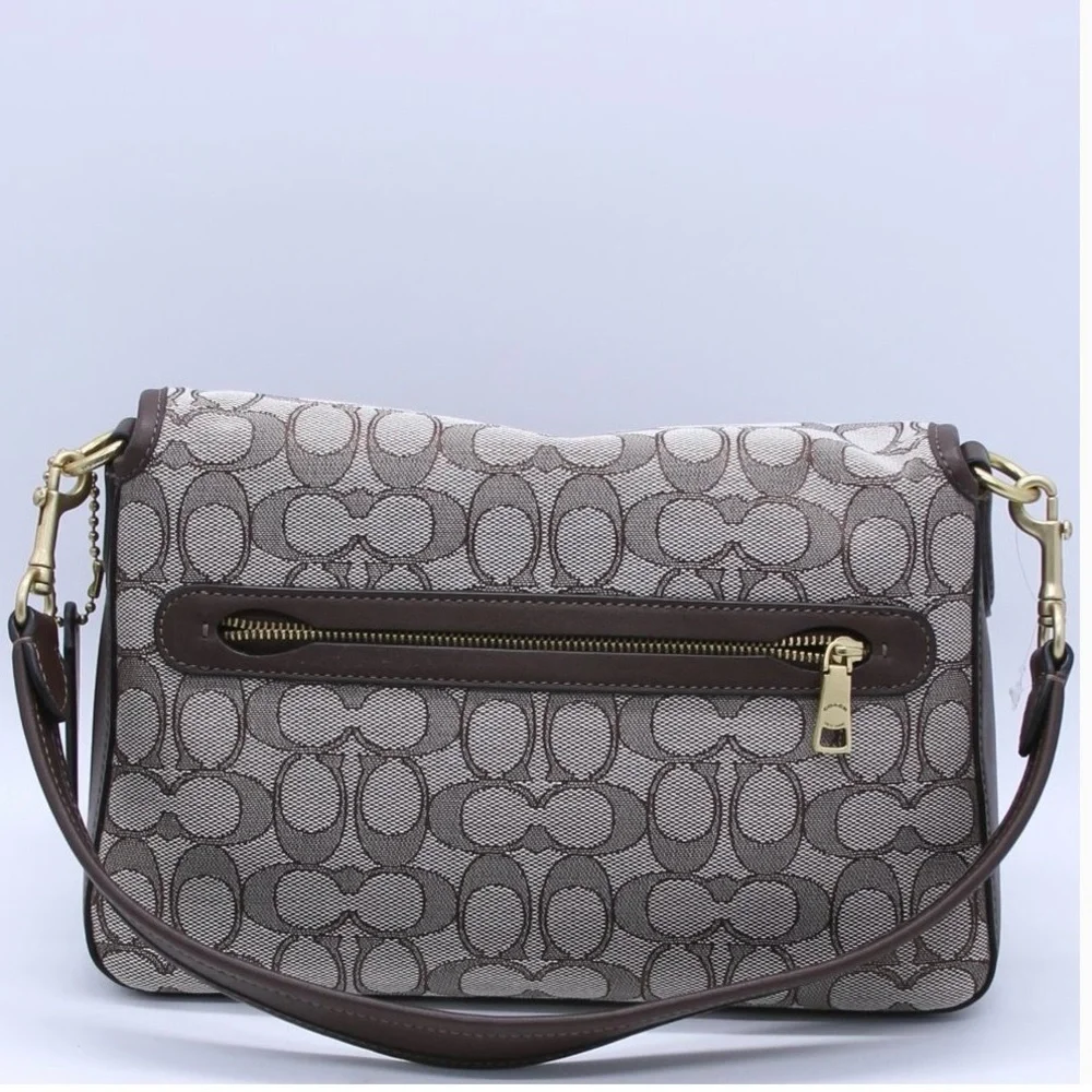 Coach Soft Tabby Signature Shoulder Crossbody Bag in Maple - Picture 11 of 16